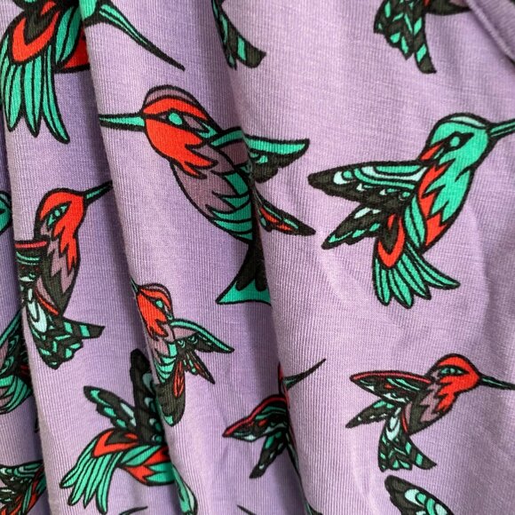 MeUndies Womens Hummingbird Print Purple Summer Dress 2XL - Picture 2 of 7